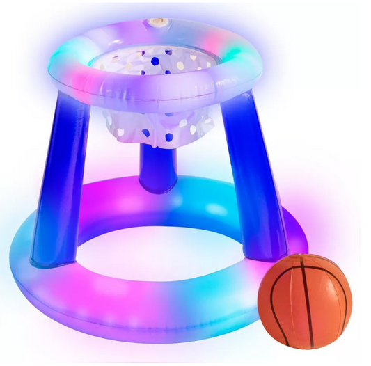 Illuminated Floating LED Basketball Set