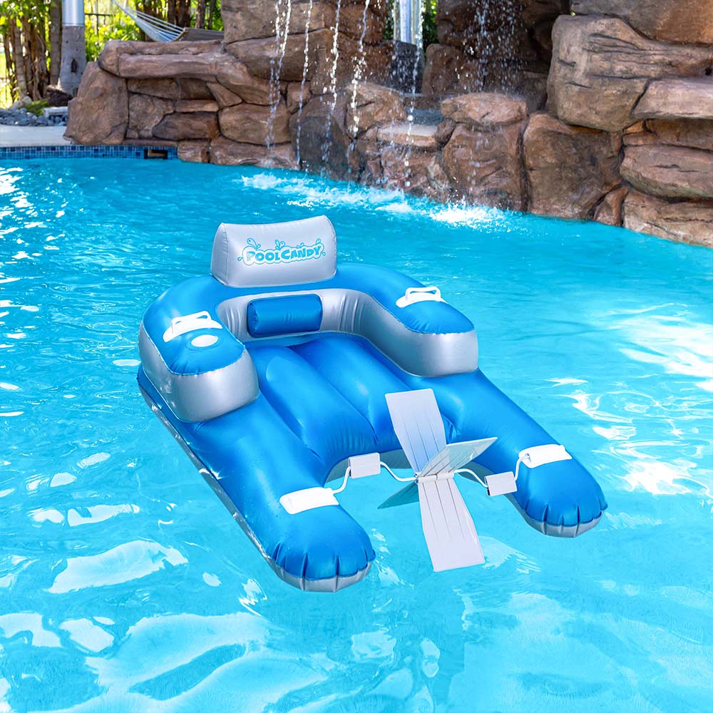 Inflatable Pedal Runner Foot Powered Deluxe Pool Lounger