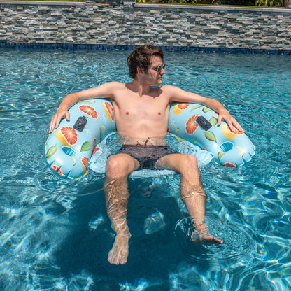 New PoolCandy Sun Chair Water Raft Grapefruit Jumbo Sun Chair Pool Float