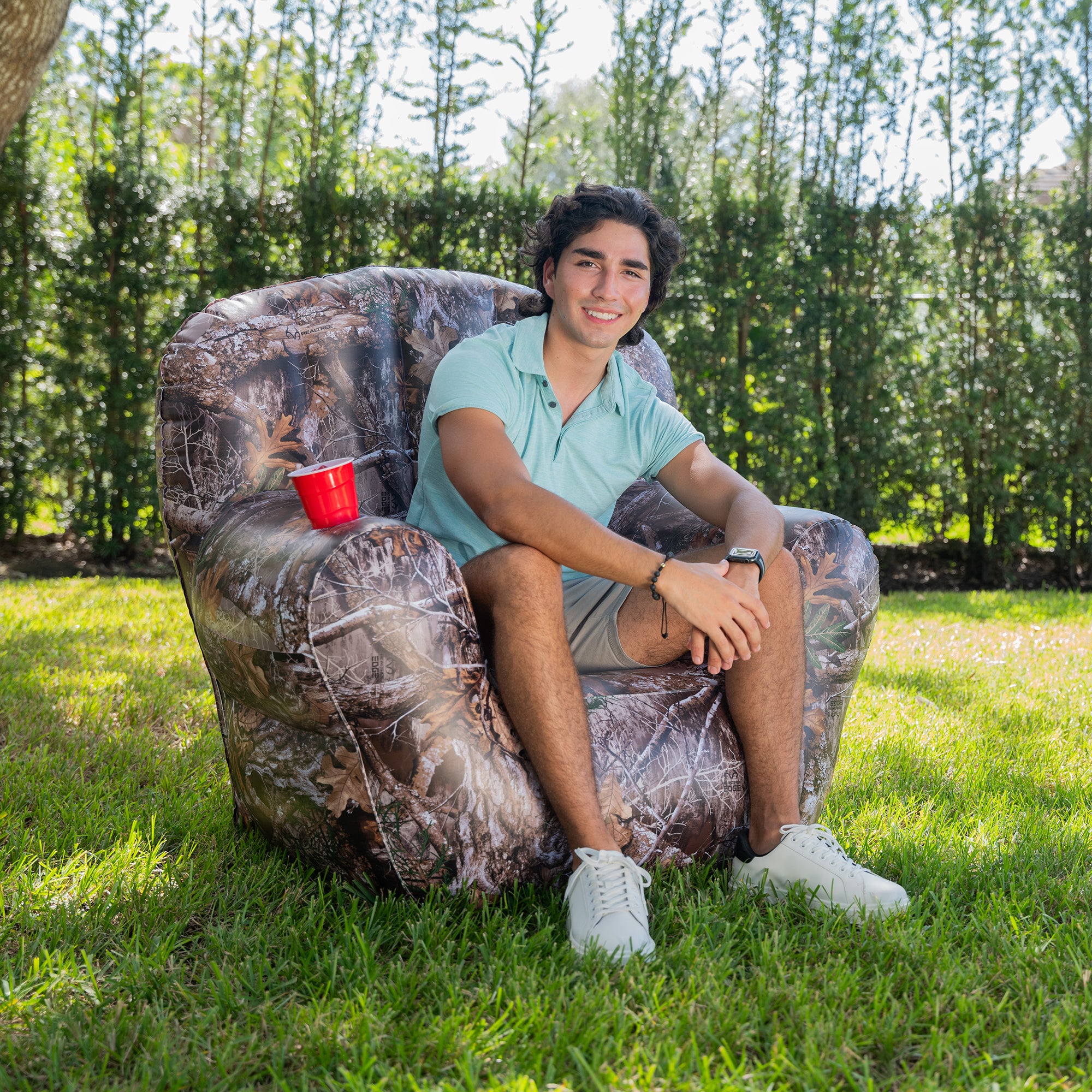 Inflatable Armchair featuring Realtree Edge Camo Design by Air Candy PoolCandy