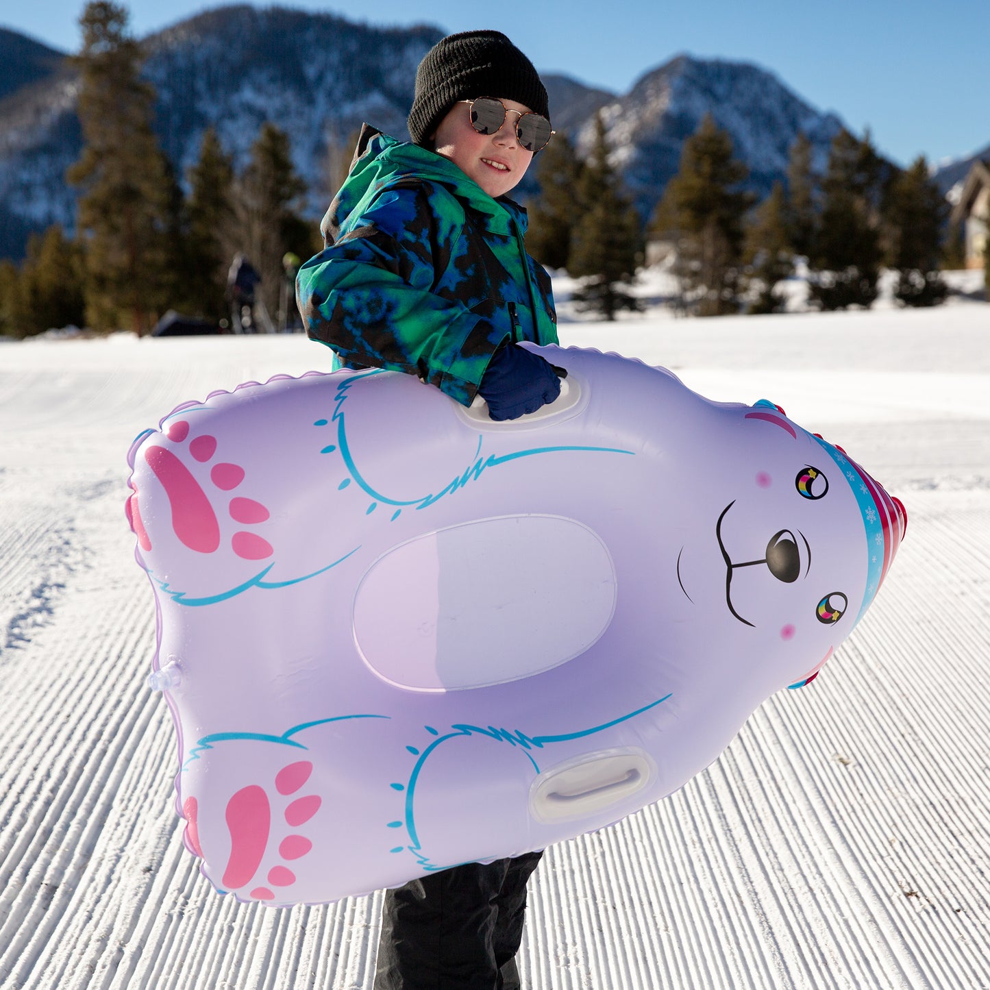 Inflatable Polar Bear Snow Sled SnowCandy