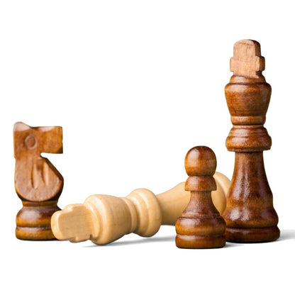 BrainCandy Wooden Travel Games Wooden Chess Game Set