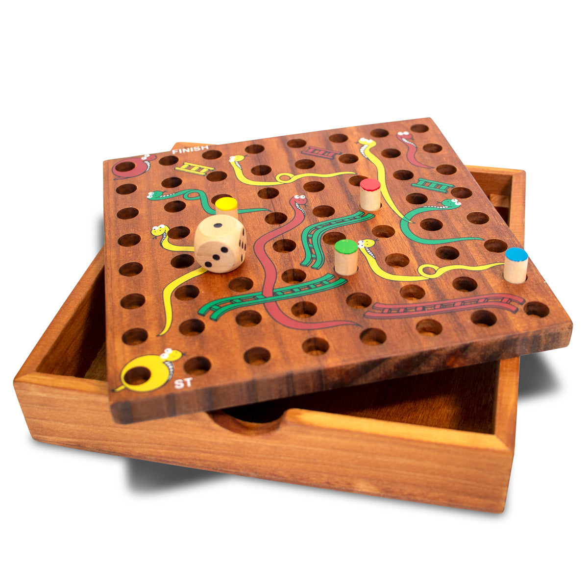 braincandy snakes and ladders wooden games
