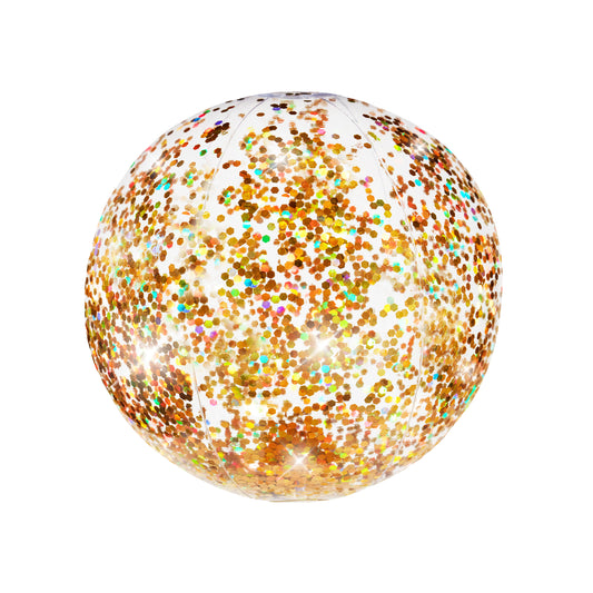 SplashParty 13.75" Jumbo Beach Ball with Glitter - Gold Glitter