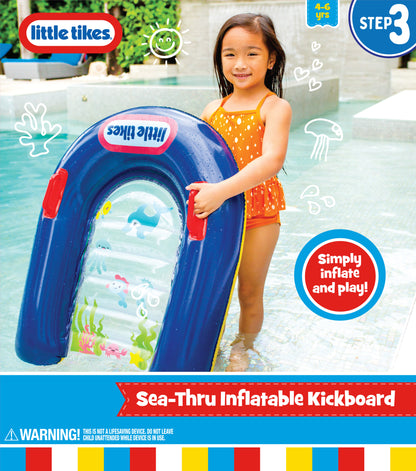 Little Tikes Inflatable Pool Raft Kickboard with Winddown PoolCandy