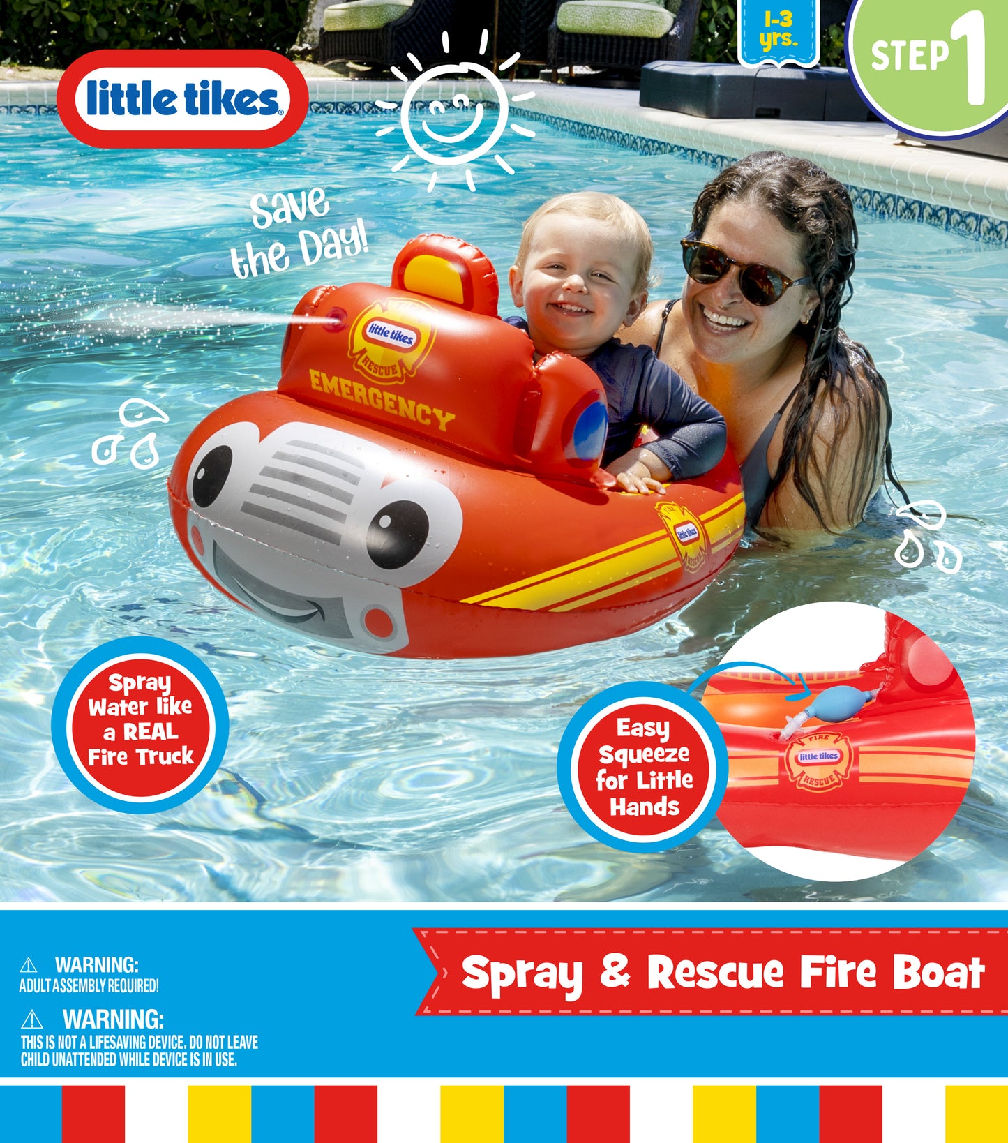 Little Tikes Spray and Rescue Fire Truck - with working squirt hose