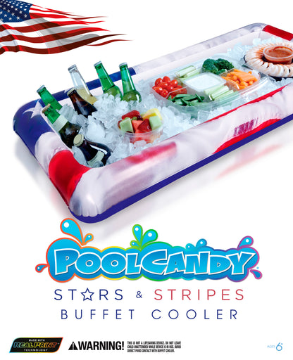 Inflatable Buffet Pool Cooler Stars & Stripes