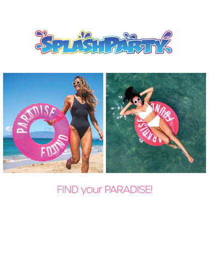 SplashParty 36" Beach & Pool Tube - Bubblegum Pink - "Paradise Found"