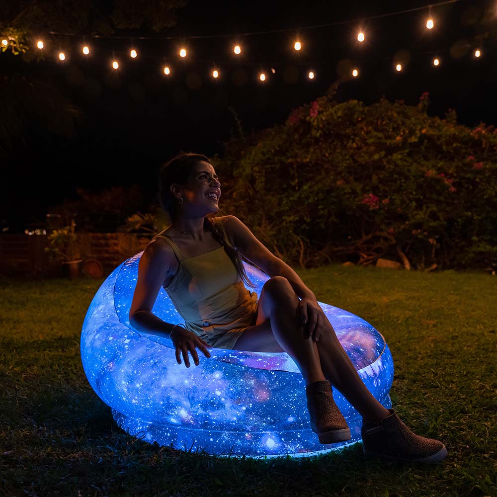 Inflatable Chair Illuminated Galaxy Air Candy – PoolCandy