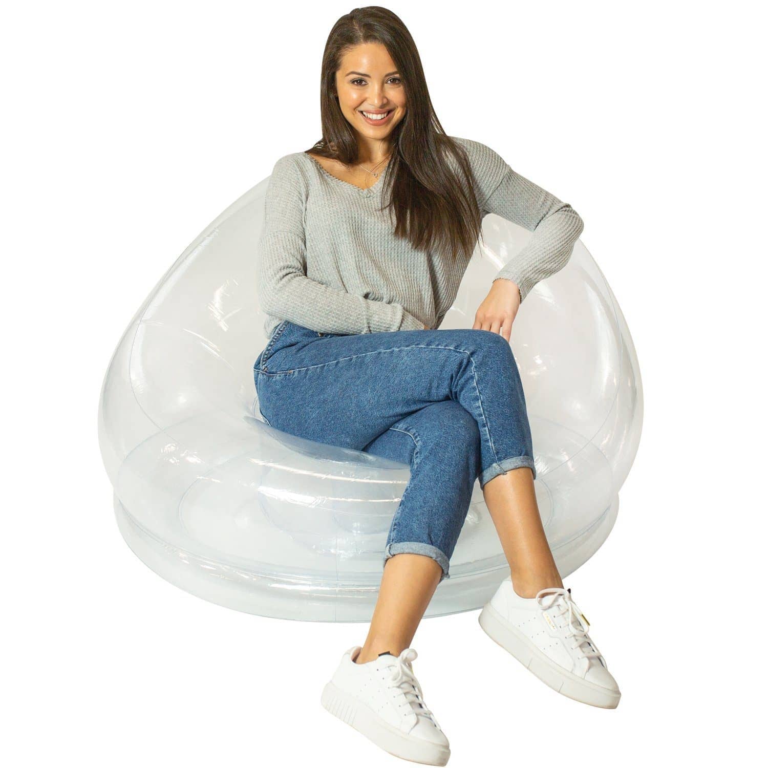 Intex Inflatable Beanless Bag Chair, Grey & Intex 120-Volt Electric Air  Pump - Walmart.com