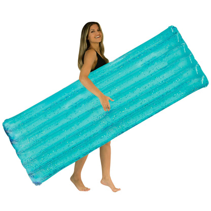 Inflatable Pool Raft Aqua Glitter Deluxe Extra Large