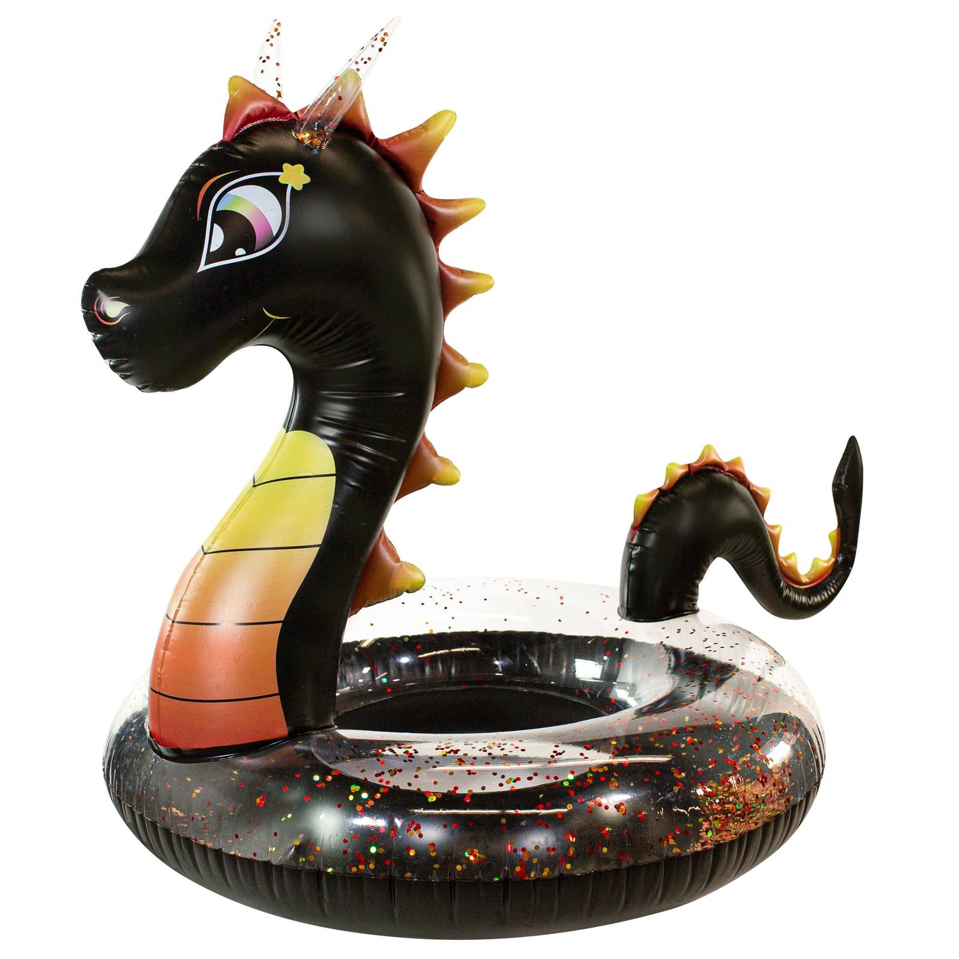 Inflatable Black Dragon Pool Tube Glitter PoolCandy