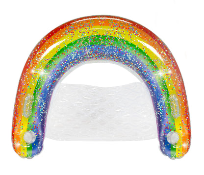 Inflatable Sun Chair Rainbow Glitter Large Size