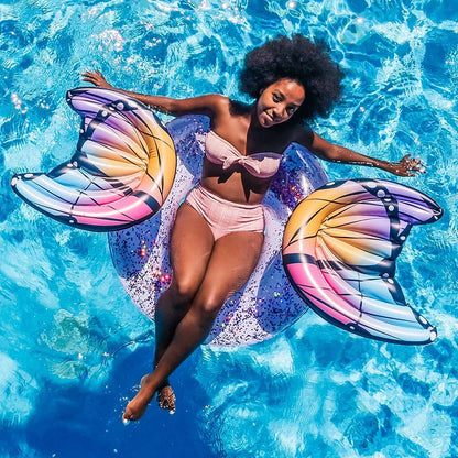 Inflatable Butterfly Pool Tube Glitter 40 Inch
