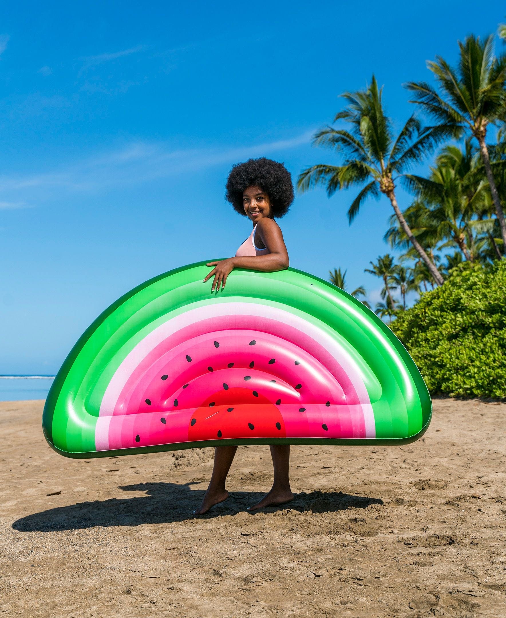 Inflatable Watermelon Half Island Pool Raft