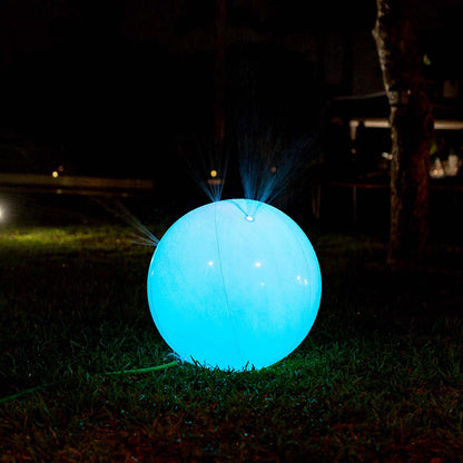 Beach Ball Sprinkler Illuminated LED Color Changing