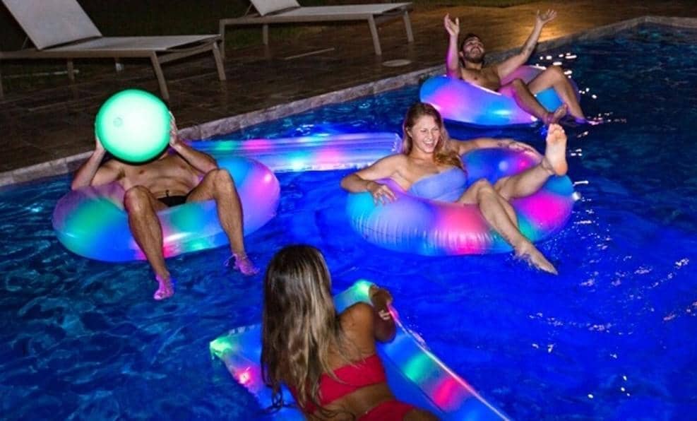 Inflatable Pillow Pool Raft Illuminated LED PoolCandy