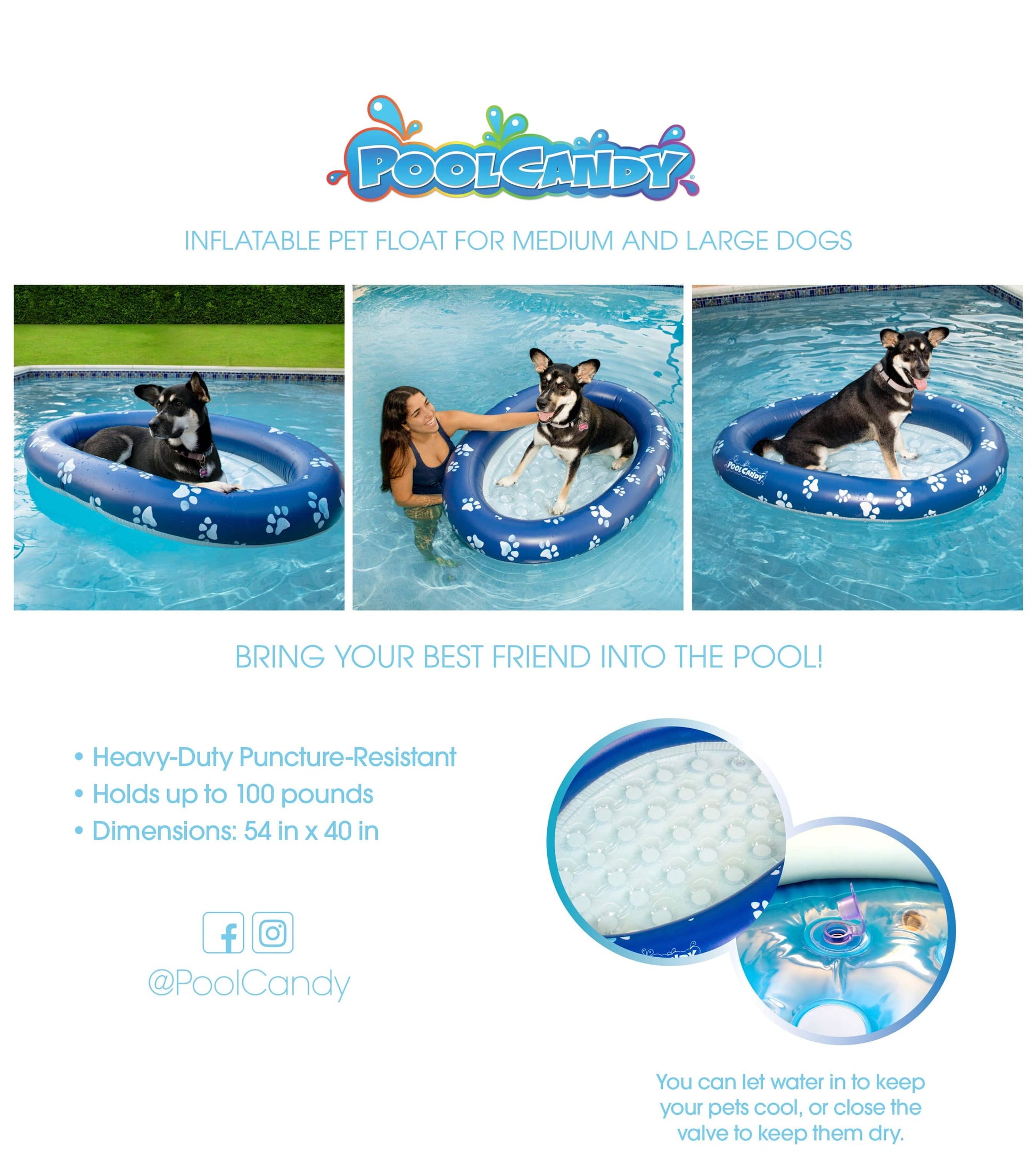 Pool Candy Inflatable Pet Float - Each
