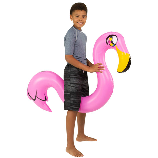PoolCandy Inflatable Pool Tube Ride-On Inflatable Flamingo Pool Tube Ride-On Noodle