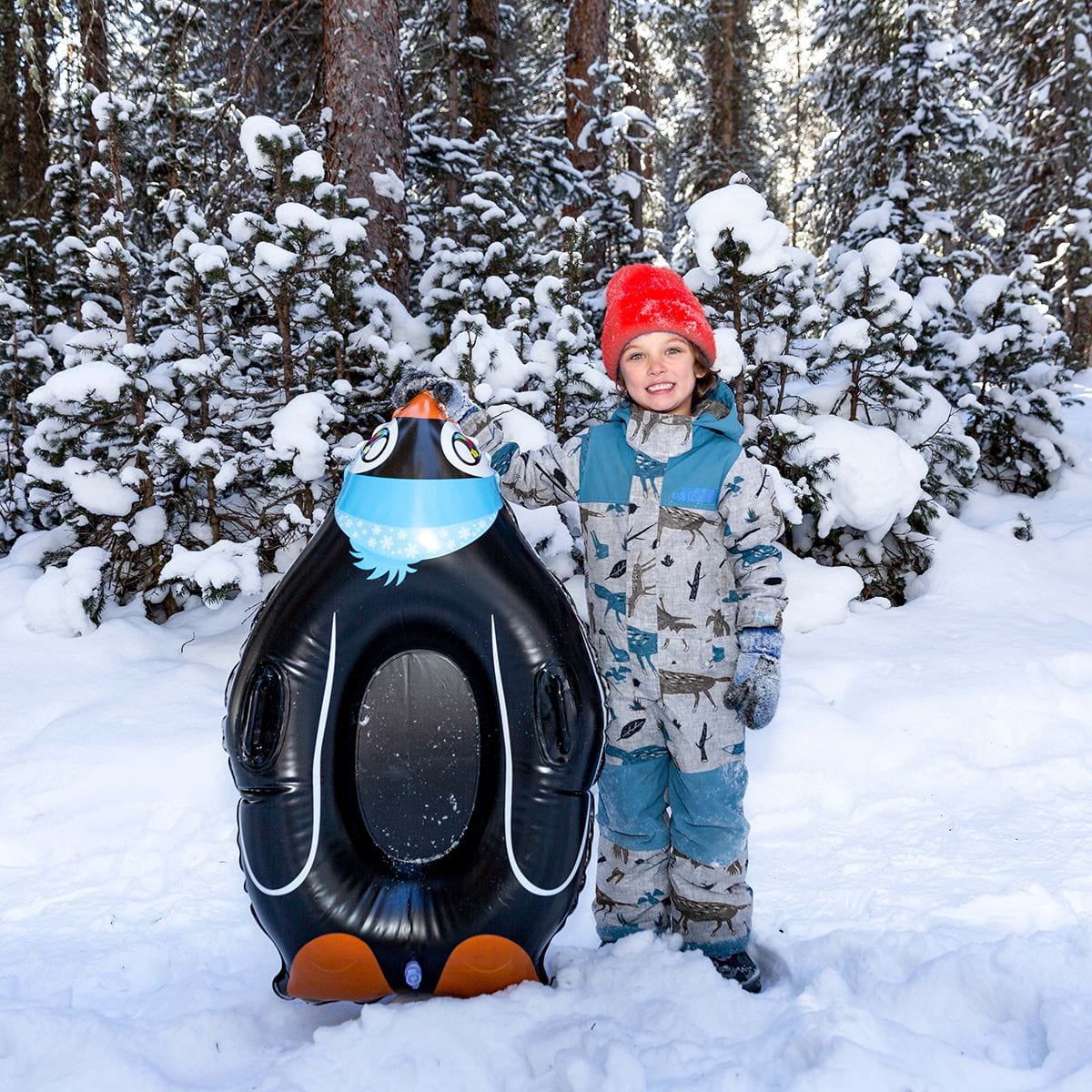 SNOWCANDY Snow Tube Inflatable Penguin Snow Sled SnowCandy