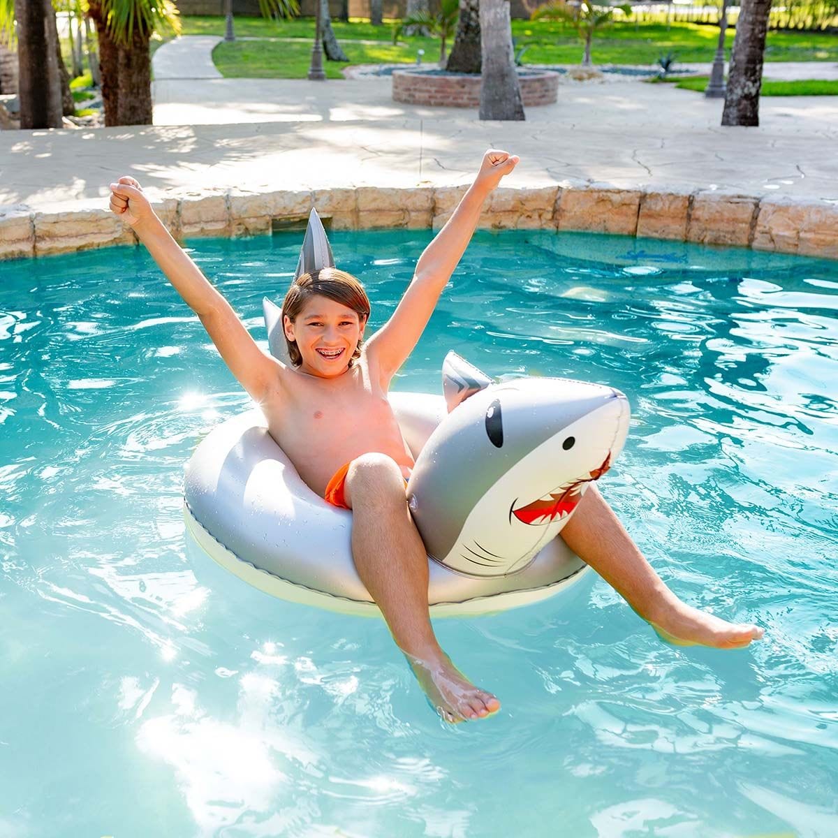 Shark Ride-On Inflatable Pool Tube 36 Inch