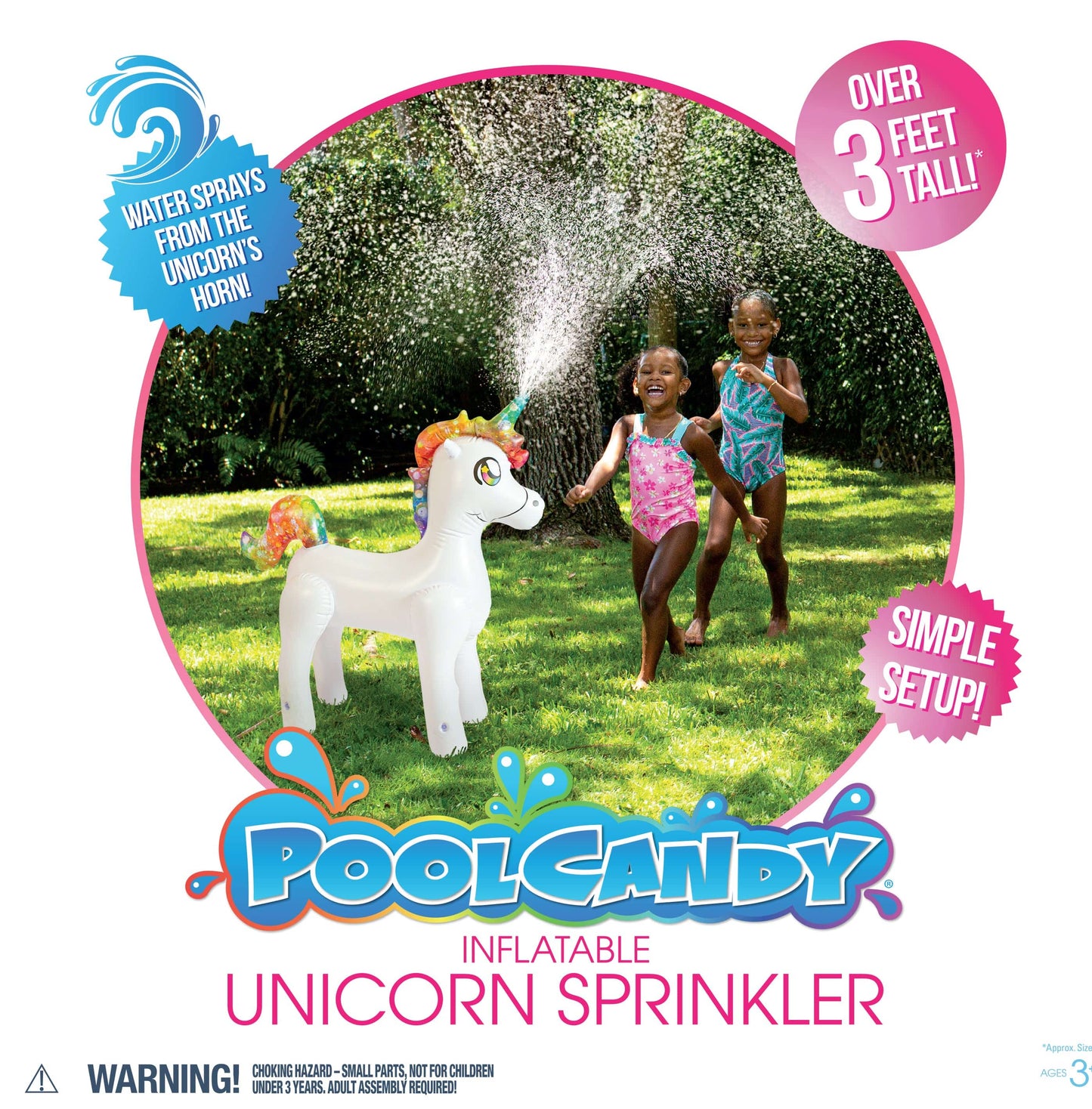 PoolCandy inflatable Sprinkler Inflatable Unicorn Sprinkler Tall