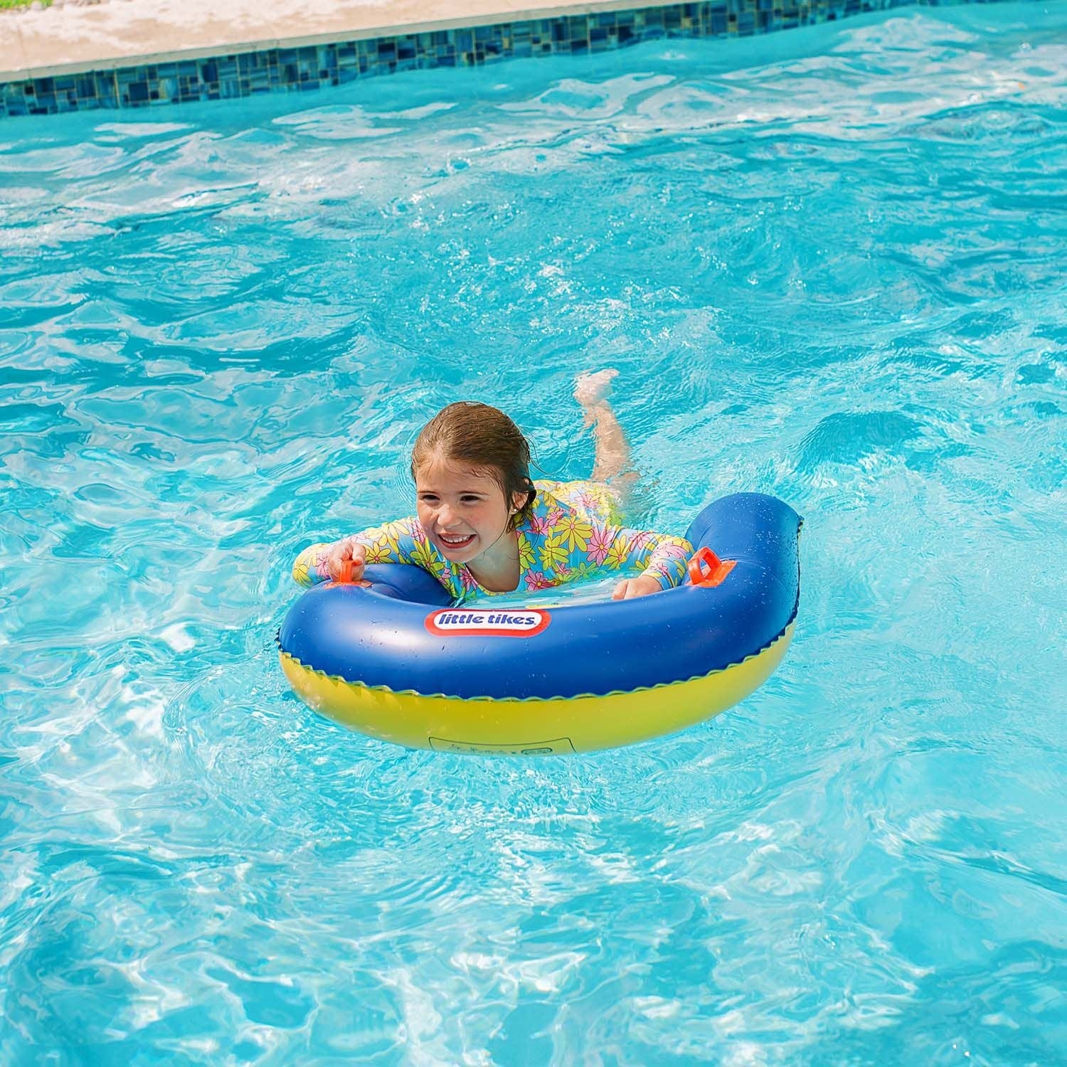 PoolCandy Little Tikes Inflatable Pool Raft Kickboard with Winddown PoolCandy