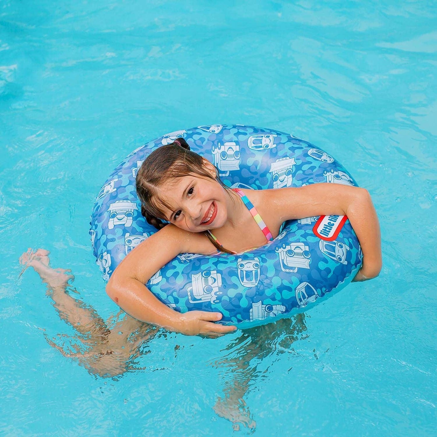 PoolCandy Inflatable Pool Tube Little Tikes Pool Tube - 27" - Blue Pattern