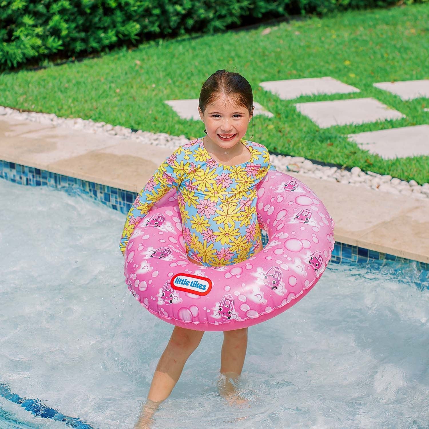 PoolCandy Inflatable Pool Tube Little Tikes Pool Tube - 27" - Pink Pattern
