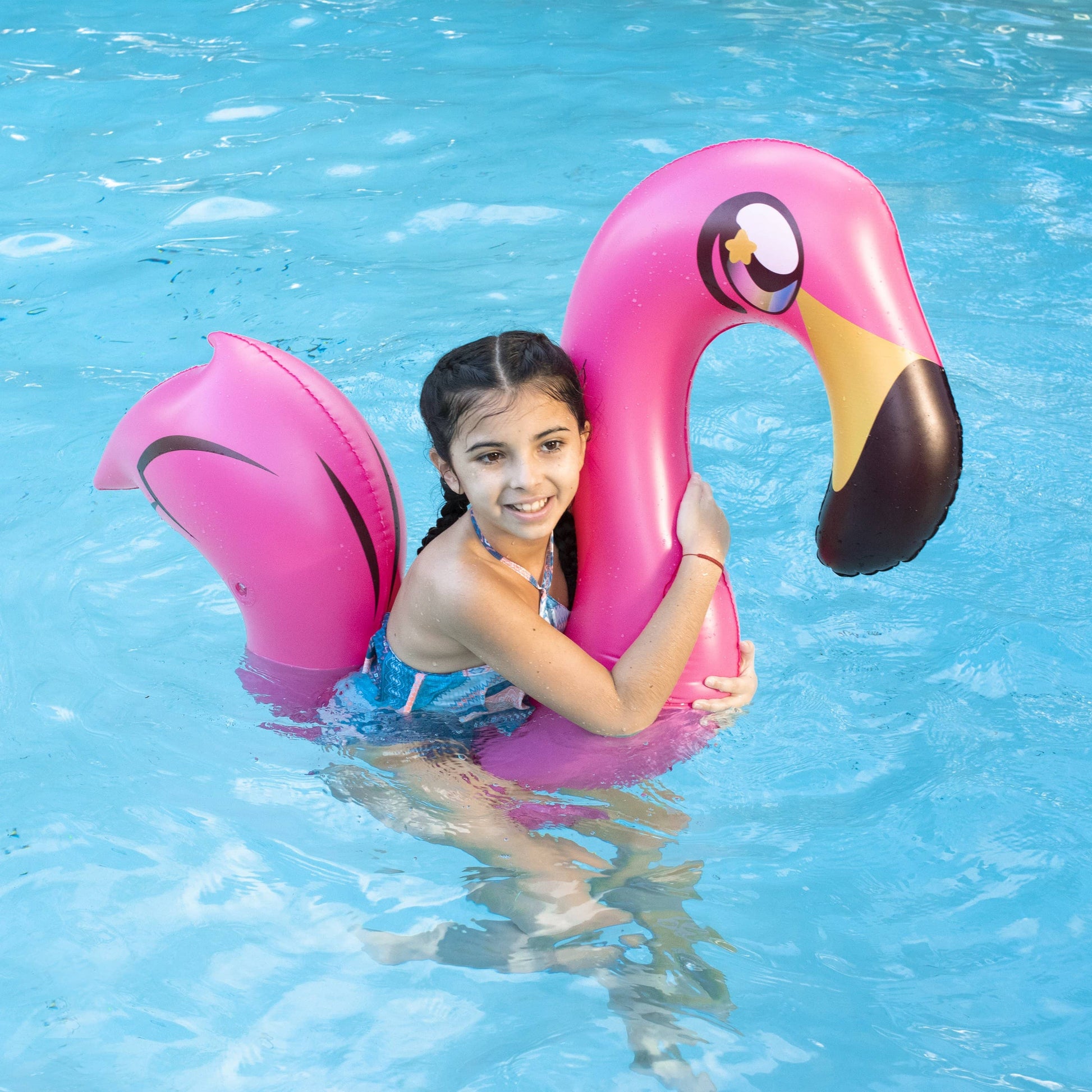 Inflatable Flamingo Pool Tube Ride-On Noodle PoolCandy
