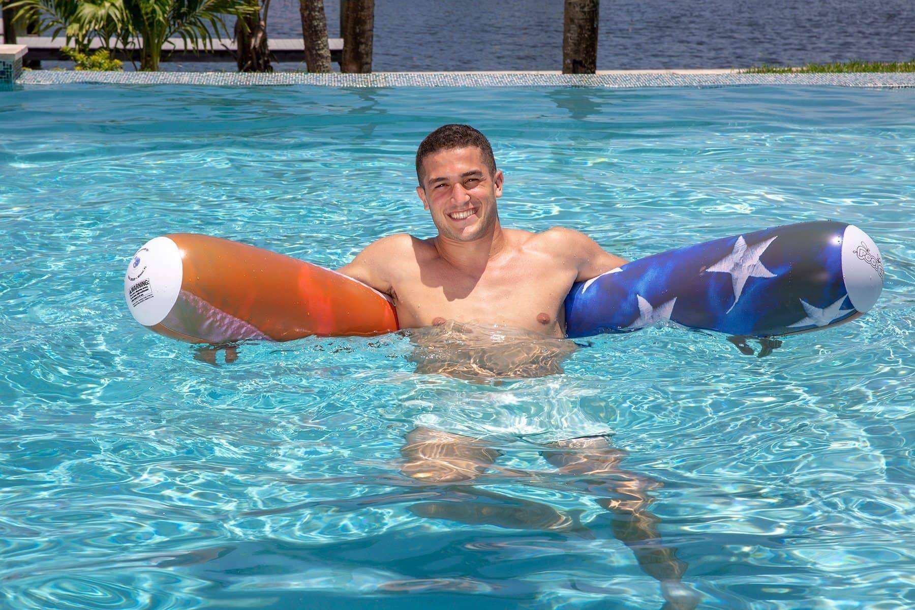 Inflatable Stars & Stripes Pool Noodle Float Giant Size