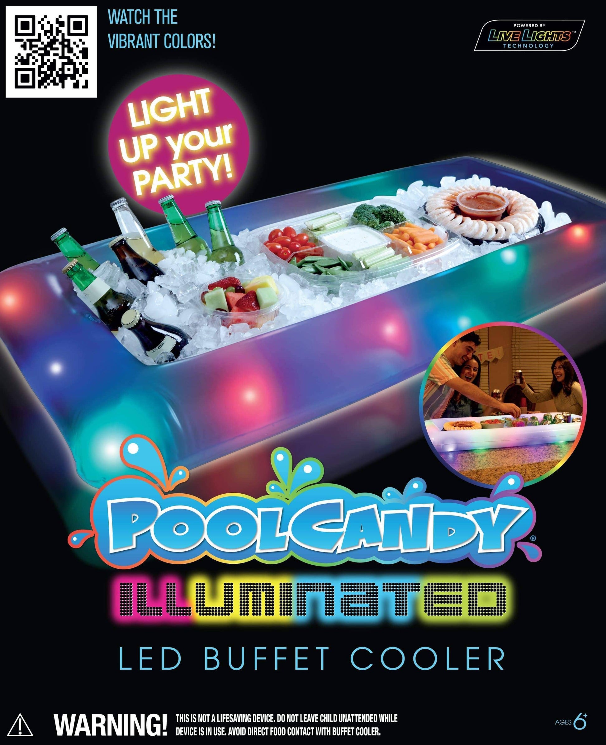 Inflatable Buffet Cooler Illuminated LED PoolCandy