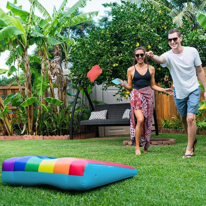 Inflatable Rainbow Cornhole Toss PoolCandy