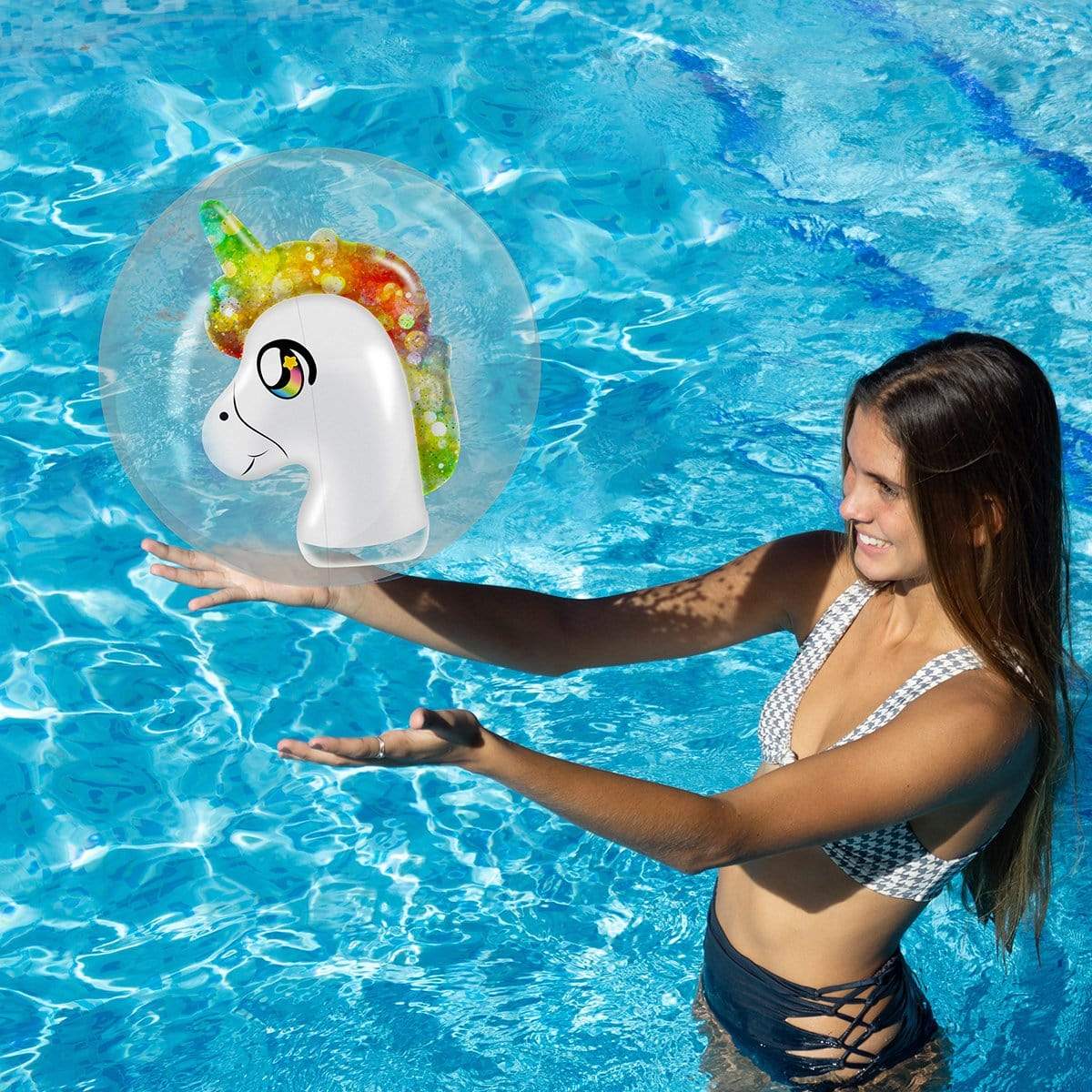 Inflatable Beach Ball Rainbow Unicorn Animal PoolCandy