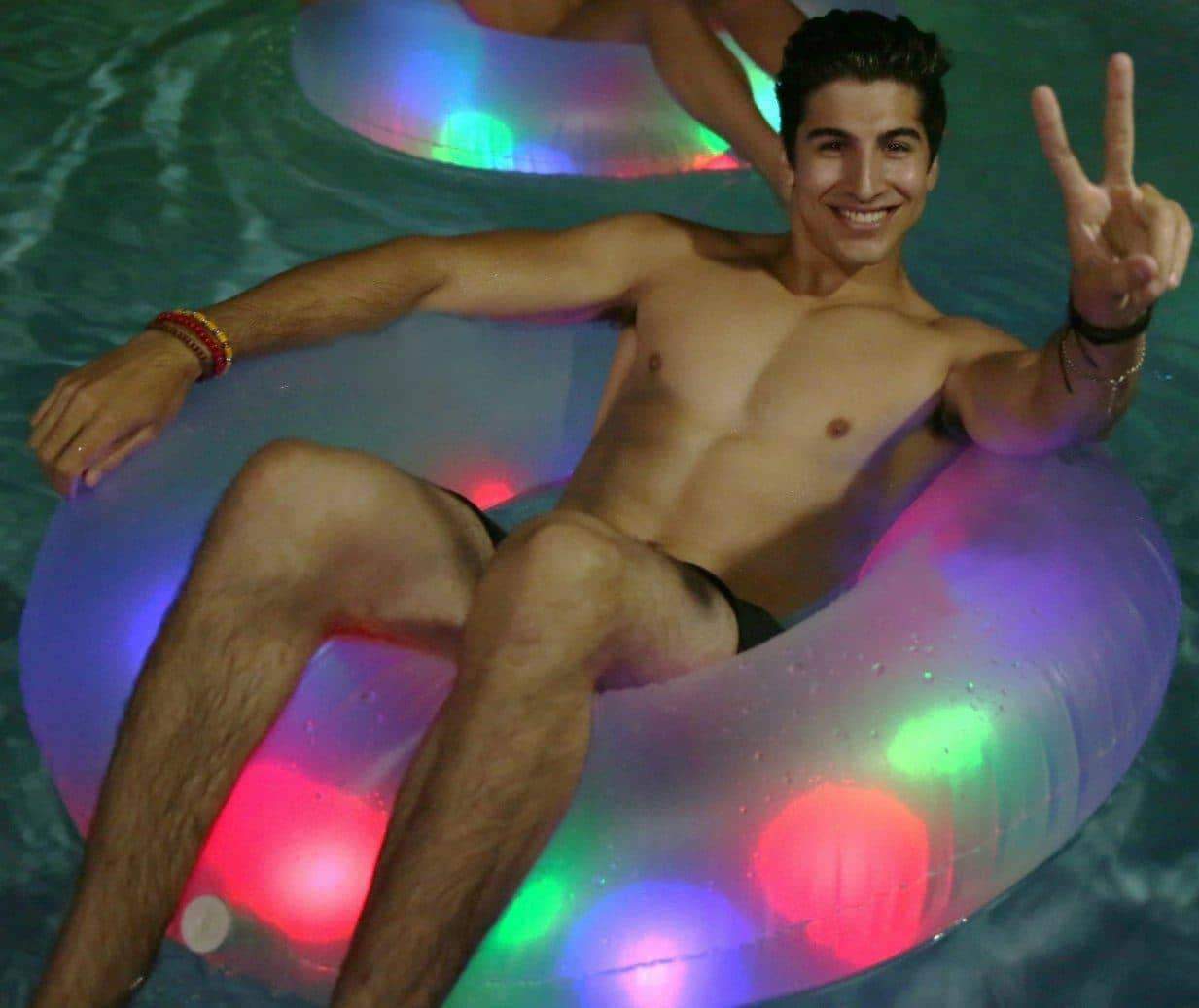 Inflatable LED Illuminated Pool Tube Multi-Color Jumbo PoolCandy