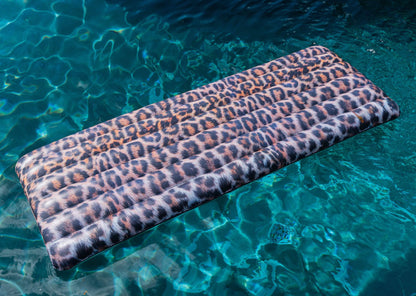 Inflatable Pool Raft Leopard Print Deluxe PoolCandy