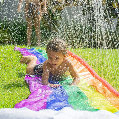 Rainbow Colors Water Slide Lawn Garden
