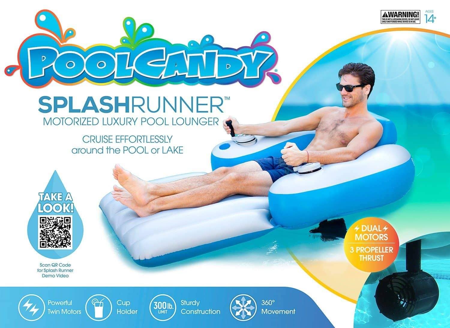 Splash Runner Motorized Inflatable Pool Tube 2.5 PoolCandy