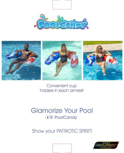 Inflatable Pool Sun Chair Stars & Stripes Jumbo