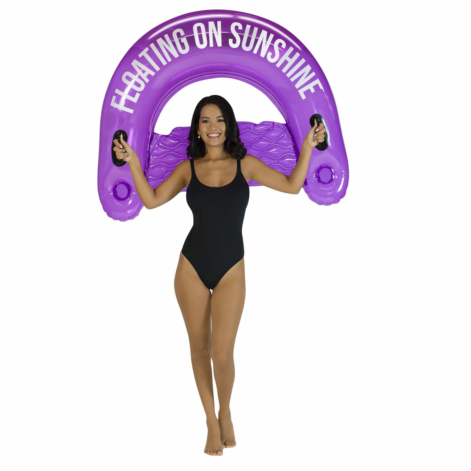 Inflatable Sun Chair Floating on Sunshine Grape PoolCandy