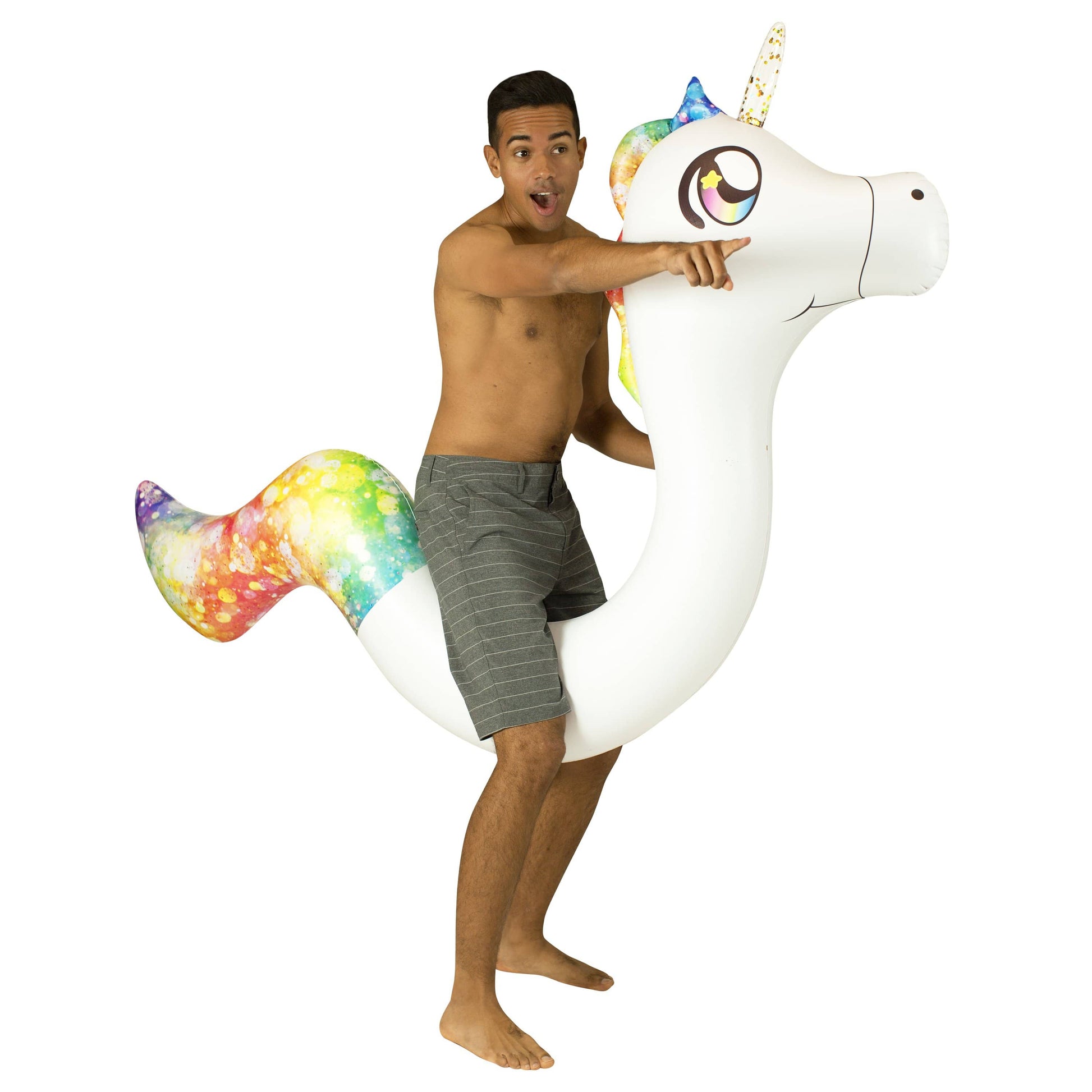Inflatable Ride-On Unicorn Pool Noodle