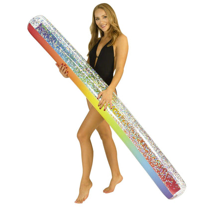 Pool Candy Super Noodle Rainbow Collection Glitter Pool Noodle - Rainbow Haze