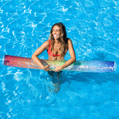 Pool Candy Super Noodle Rainbow Collection Glitter Pool Noodle - Rainbow Haze
