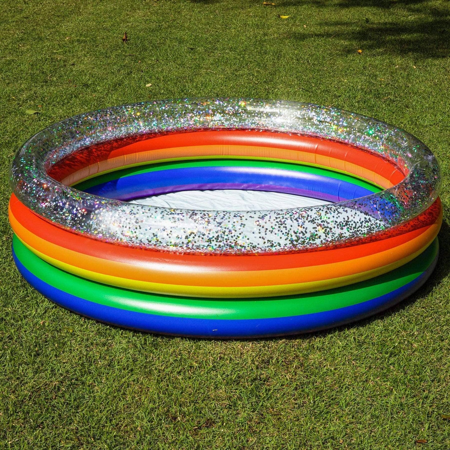 Inflatable Sunning Pool Classic Rainbow Glitter PoolCandy