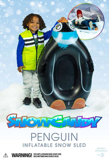Inflatable Penguin Snow Sled -SnowCandy