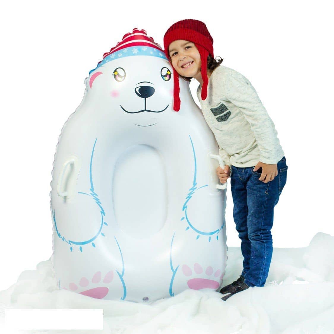 Inflatable Polar Bear Snow Sled - SnowCandy