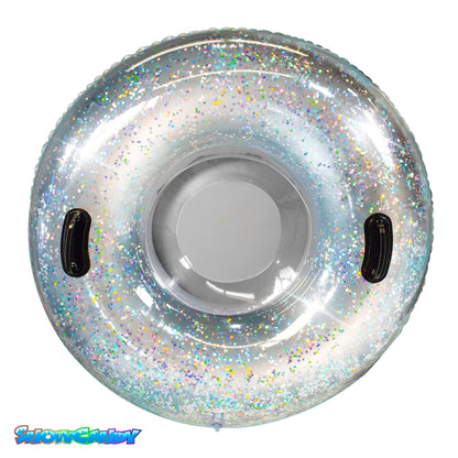 Inflatable Snow Tube Silver Glitter Large SnowCandy