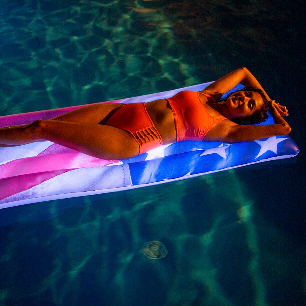 Stars & Stripes Pool Raft Illuminated LED Deluxe