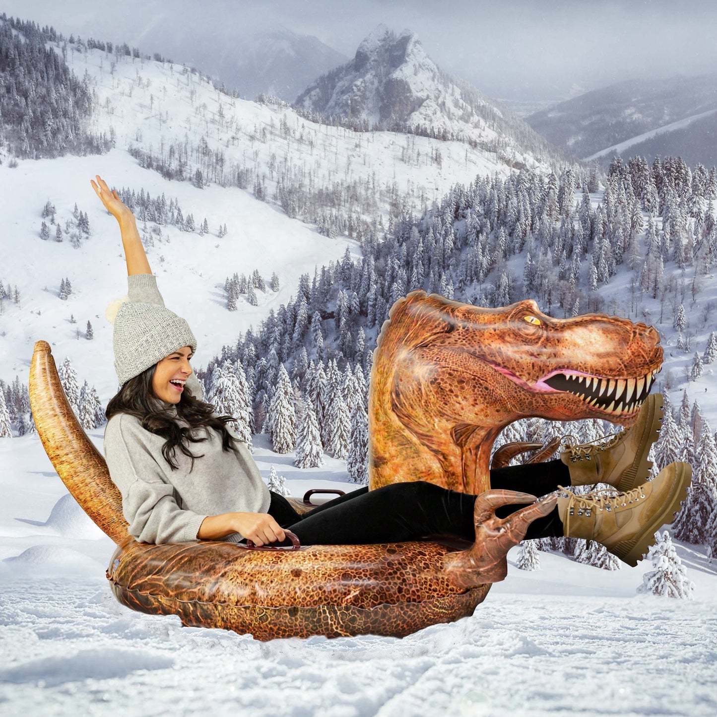 T-Rex Inflatable Snow Sled SnowCandy