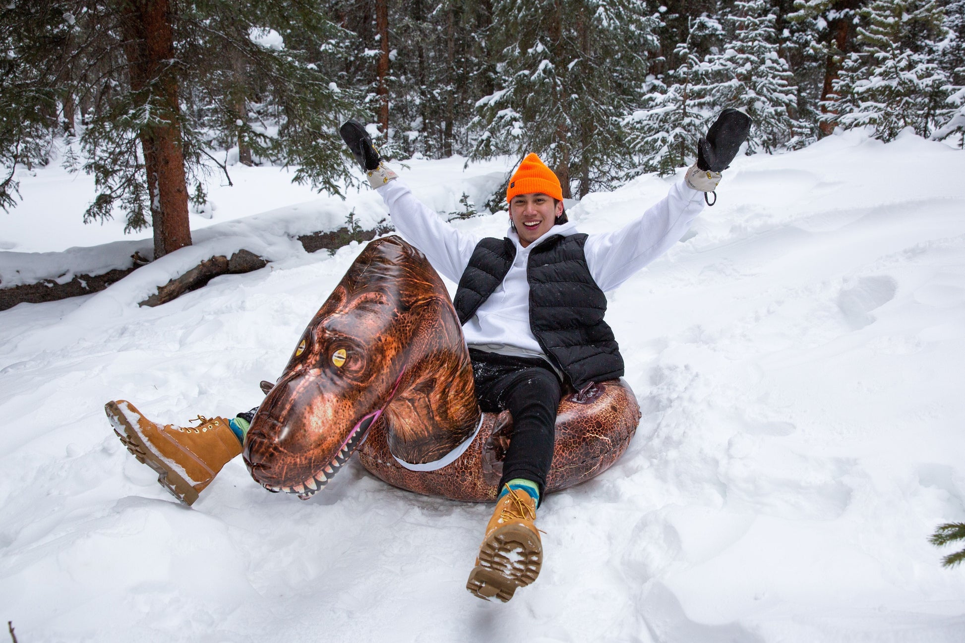 T-Rex Inflatable Snow Sled SnowCandy